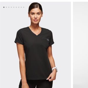 Januu 2 pocket black scrub top